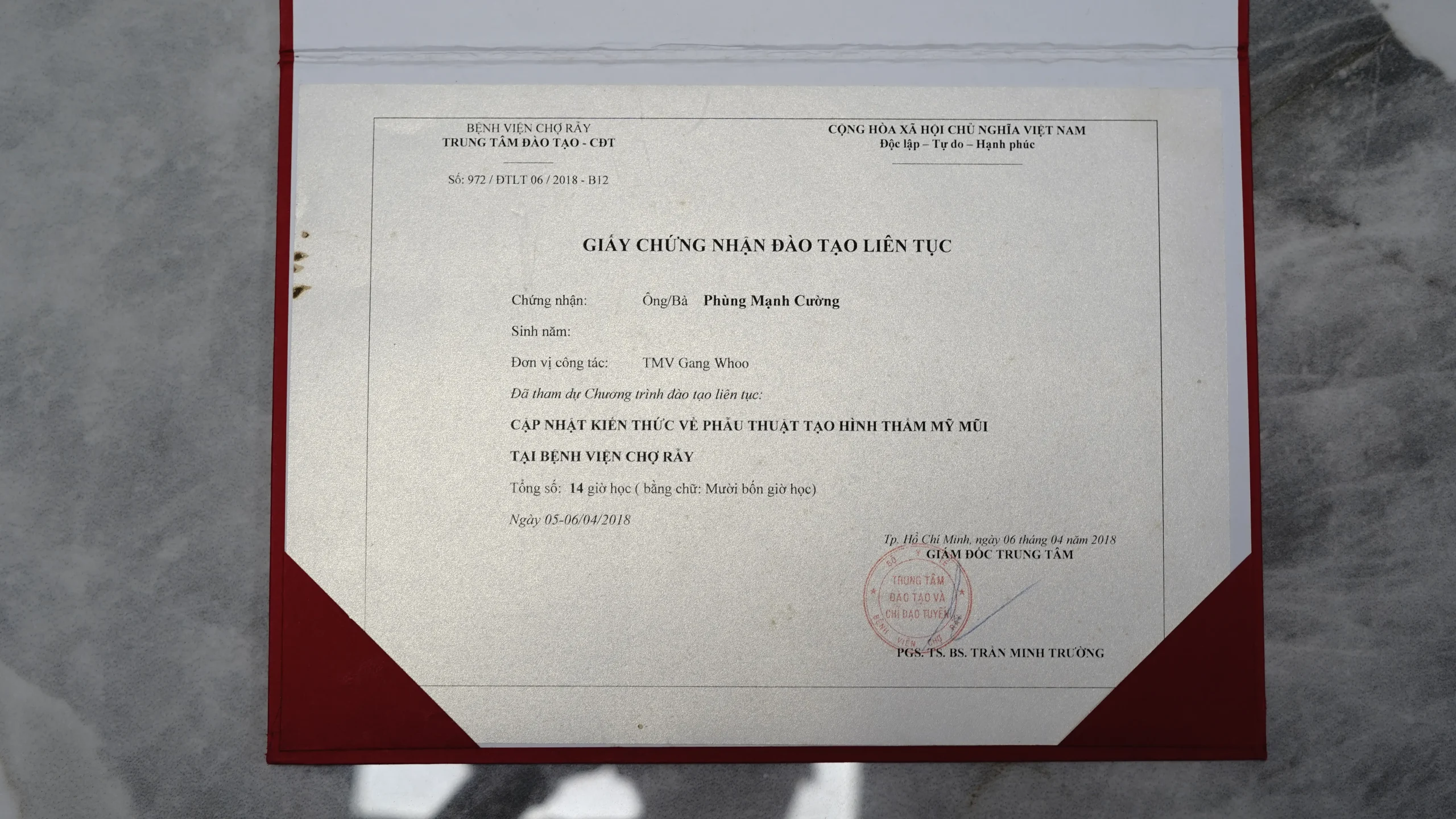 Bác sĩ Phùng Mạnh Cường